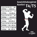 Gewichthebergürtel Leder - Extra Breit - Schwarz - C.P.Sports - T4-5