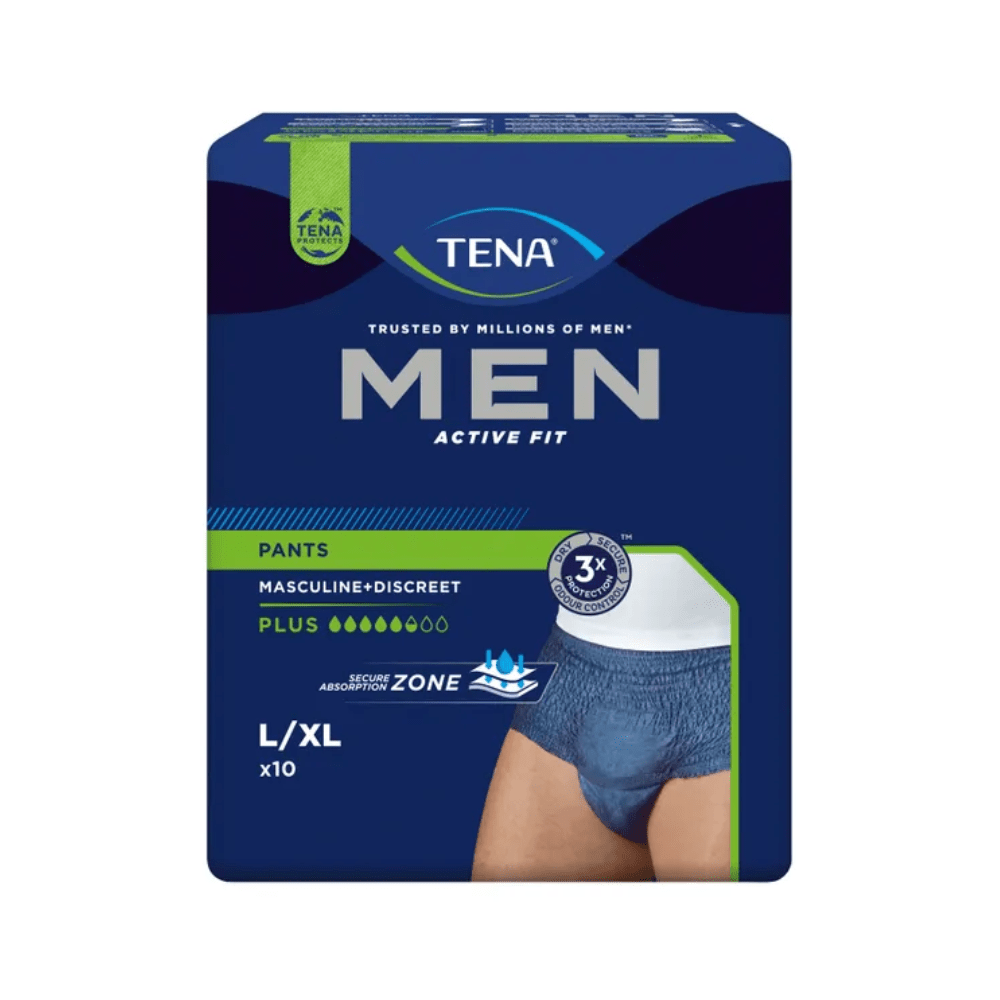 TENA Men Active Fit Pants Plus Inkontinenzpants, blau