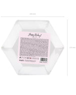 Pappteller "Happy B'day" 20cm/6Stk. | Puderrosa
