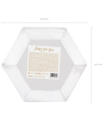 Pappteller "Happy New Year" 20cm/6Stk. | Gold