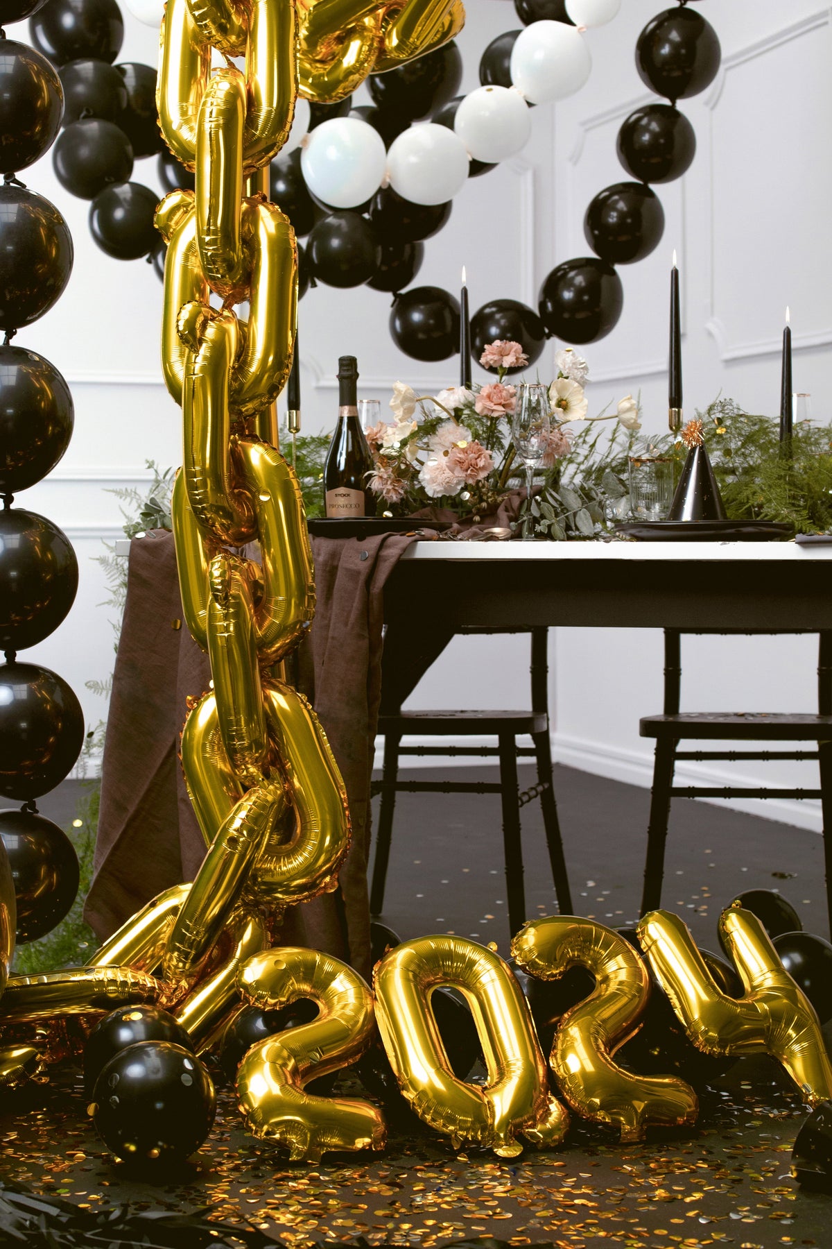 Konfettishooter Circles Gold/Silber 40cm