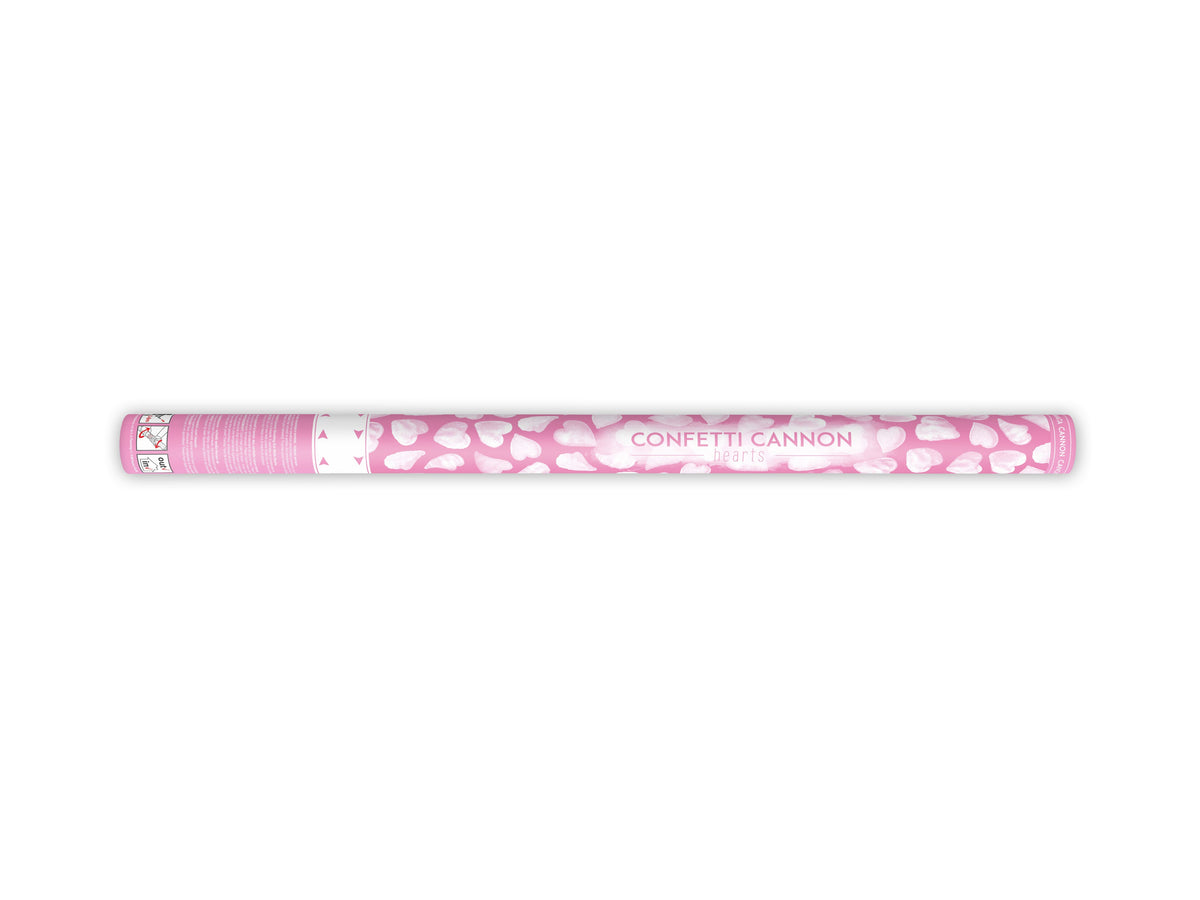 Konfettishooter Herzen 80cm Weiß