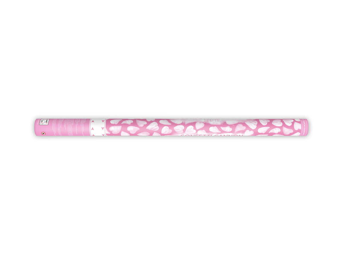 Konfettishooter Herzen 80cm Weiß
