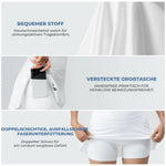 TVI Damen 2 in 1 Fahrradrock Kurze Gepolstert Radlerhose mit Tasche