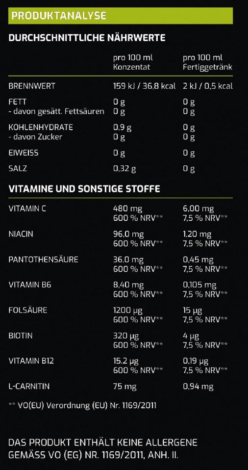 Fitness Getränkekonzentrat - Cola - mit 7 wertvollen Vitaminen ergibt 80 Liter