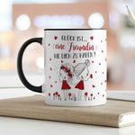 Bedruckte Tasse mit Spruch Glück ist eine Freundin