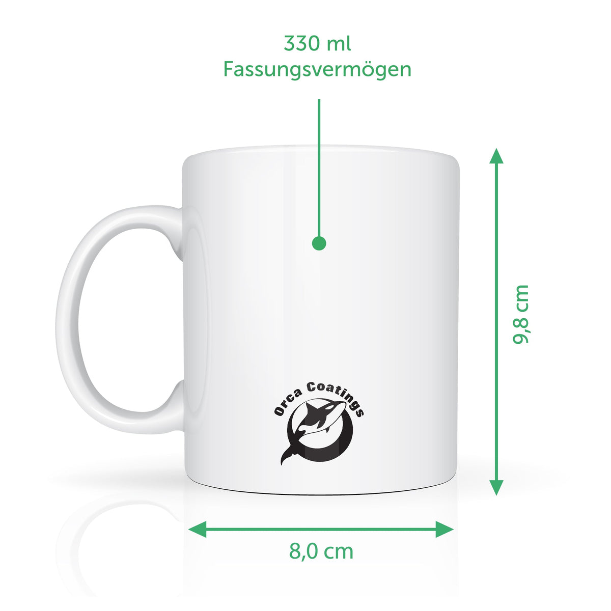 Bedruckte Tasse mit Spruch Konfetti im Herzen
