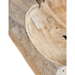 Dekoschale Naturschale Teak Holz rund Ø 50 cm Schale braun massiv stabil Obstschale XL