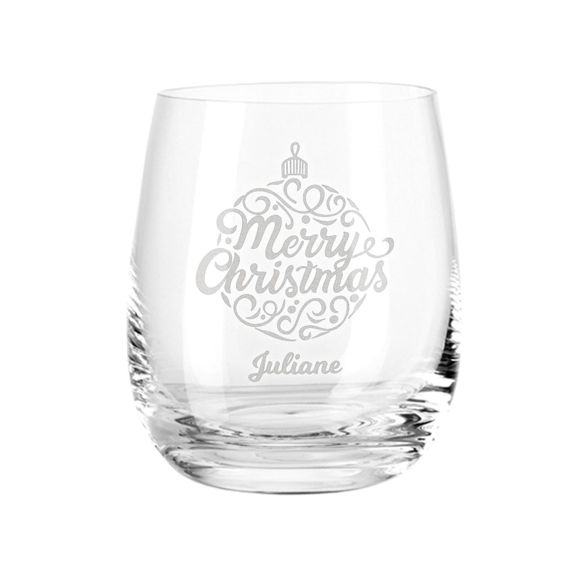 Teelicht mit Gravur - Weihnachtsdeko - Weihnachtskugel - Personalisiert mit Name