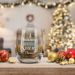 Teelicht mit Gravur - Weihnachtsdeko - Let it snow Wolke - Personalisiert mit Name