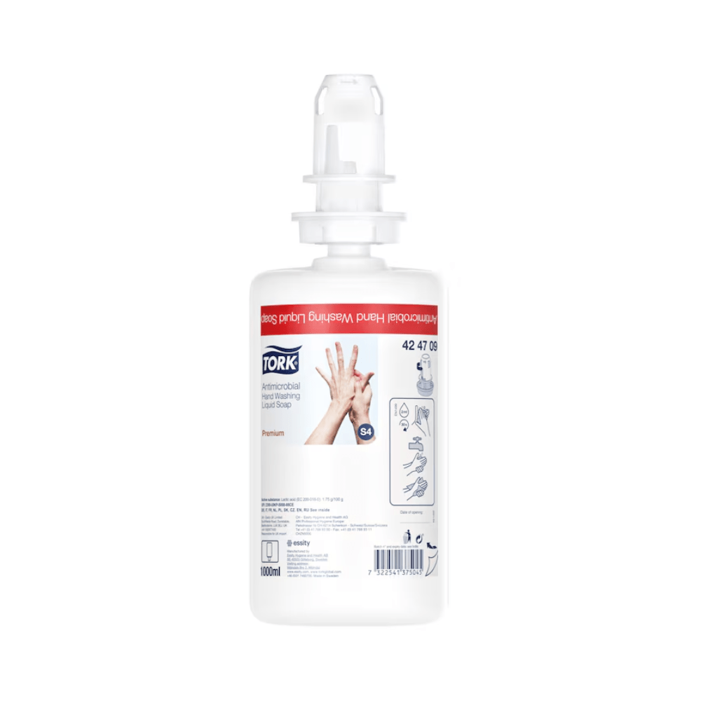 Tork 424709 Antimikrobielle Flüssigseife 1000 ml | Karton (6 Flaschen)