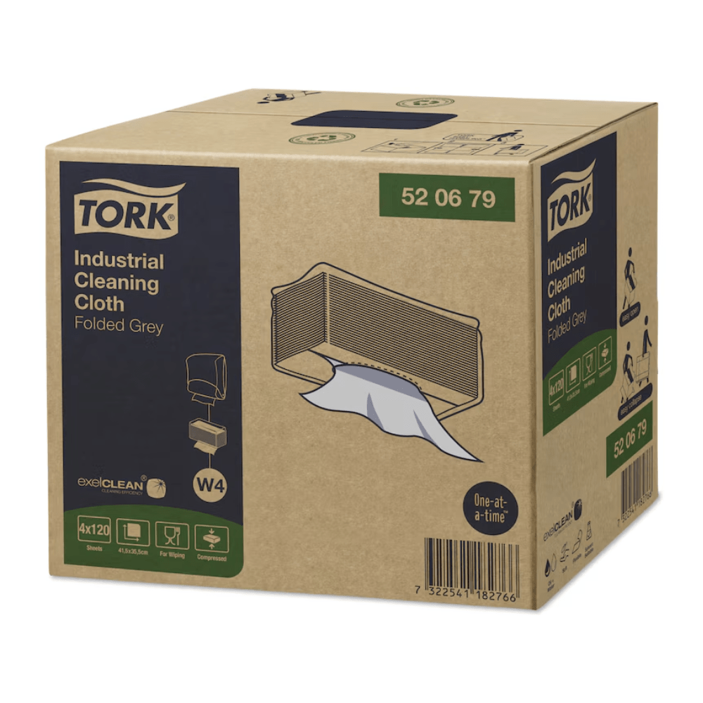 Tork 520679 Industrie Reinigungstücher Premium W4 1-lagig | Karton (4 Packungen)