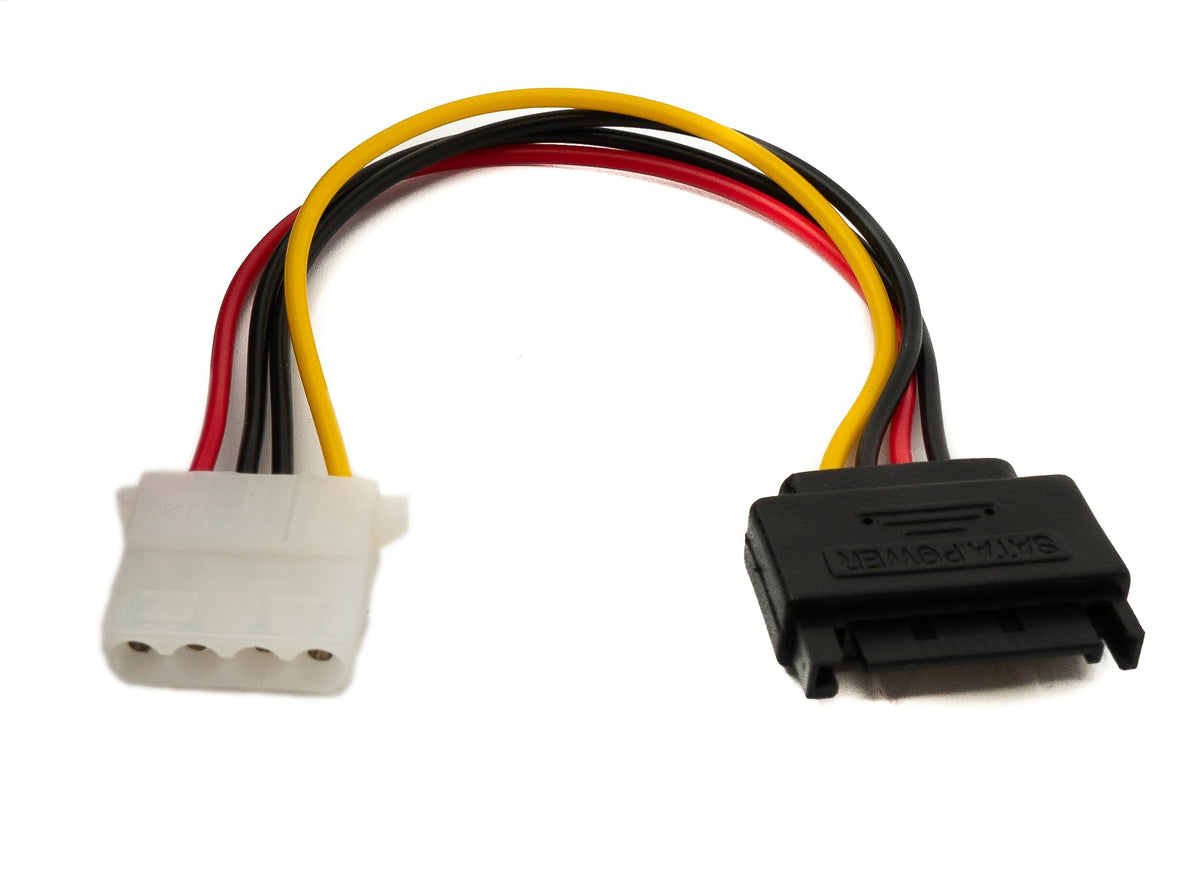 SATA Kabel 20 cm 15Pin Stecker zu IDE 4Pin Molex für Festplatte Laufwerke | System-S