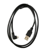 USB 2.0 Kabel 100 cm Micro B Stecker zu Typ A Stecker Right Angled Winkel in Schwarz | System-S