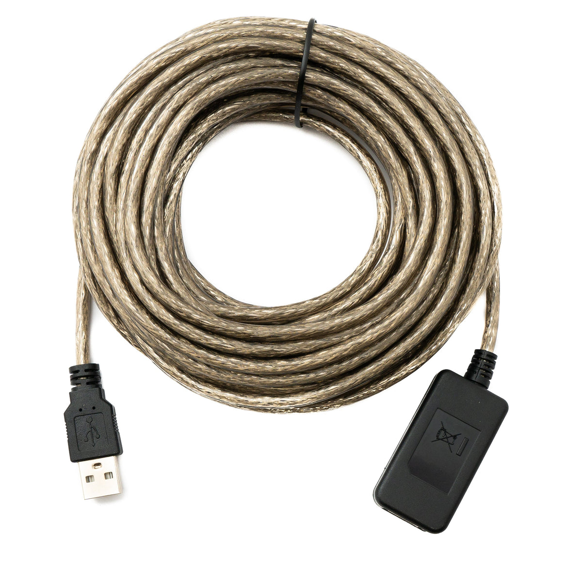USB 2.0 Kabel 10 m Typ A Stecker zu Buchse Kabel in Grau | System-S