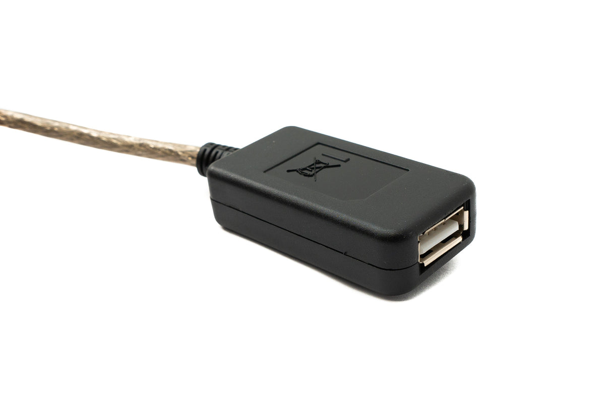 USB 2.0 Kabel 10 m Typ A Stecker zu Buchse Kabel in Grau | System-S