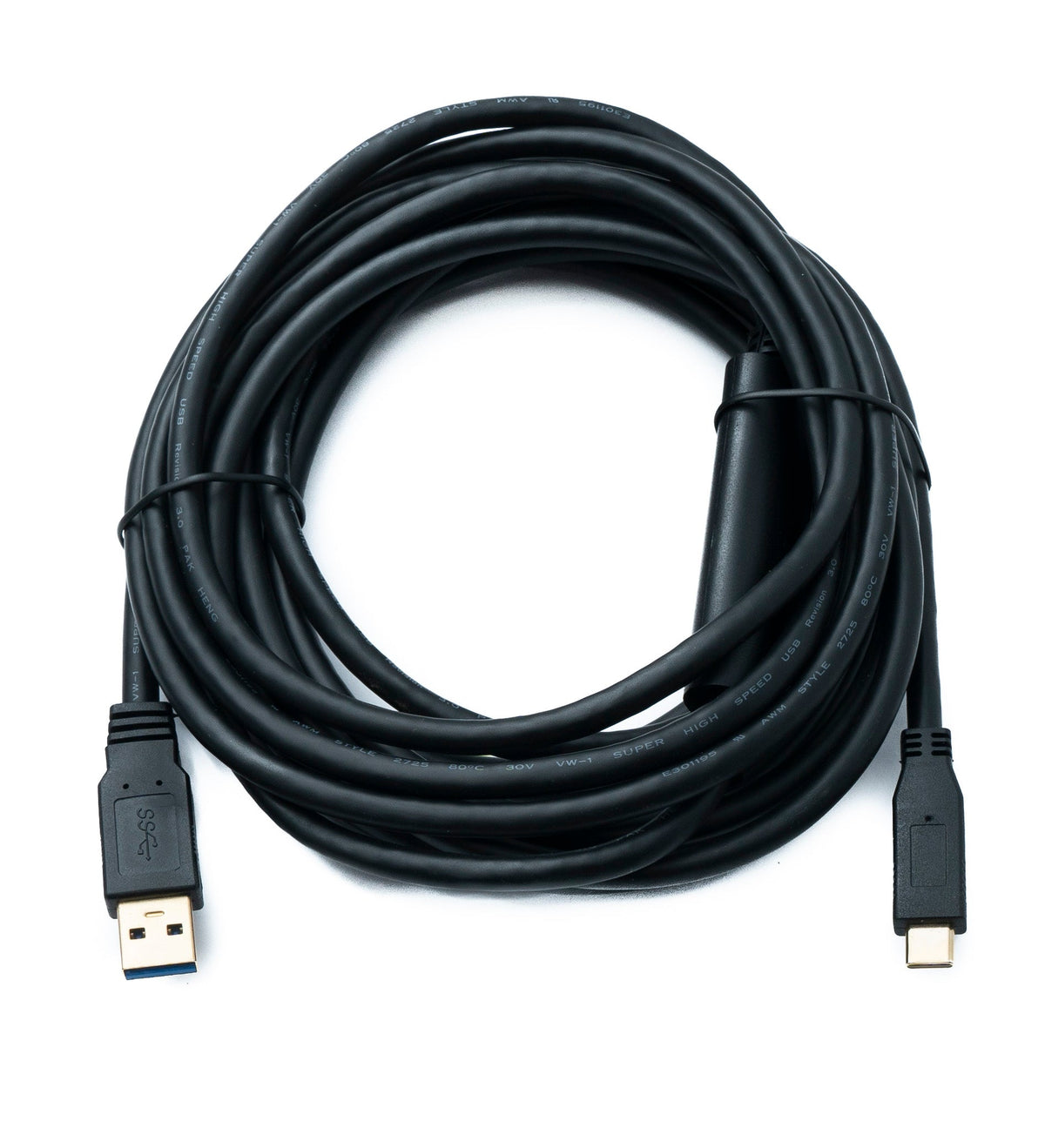 USB 3.1 Kabel 5 m Typ C Stecker zu 3.0 A Stecker  Kabel 5 Gbit/s 100W in Schwarz | System-S