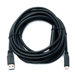 USB 3.1 Kabel 5 m Typ C Stecker zu 3.0 A Stecker  Kabel 5 Gbit/s 100W in Schwarz | System-S