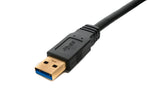 USB 3.1 Kabel 8 m Typ C Stecker zu 3.0 A Stecker 5 Gbit/s 100W in Schwarz | System-S