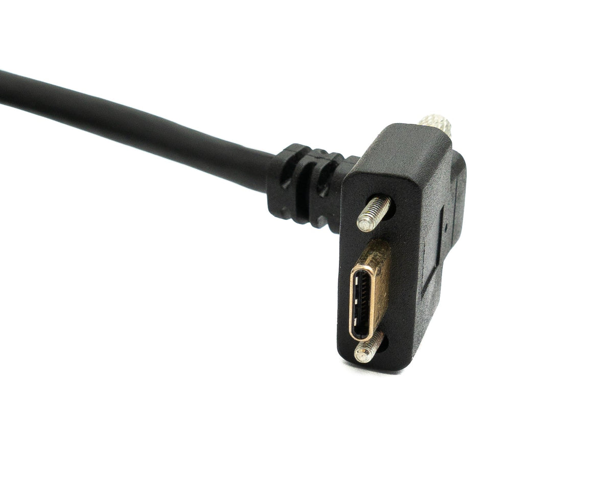 USB 3.1 Gen 2 Kabel 2 m Typ C Stecker zu Buchse Doppel Schraube Up Down Angled Winkel | System-S