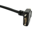 USB 3.1 Gen 2 Kabel 2 m Typ C Stecker zu Buchse Doppel Schraube Up Down Angled Winkel | System-S