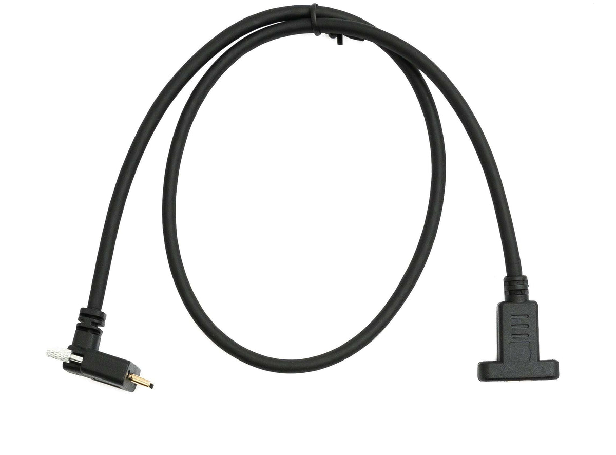 USB 3.1 Gen 2 Kabel 60 cm Typ C Stecker zu Buchse Doppel Schraube Up Down Angled Winkel | System-S