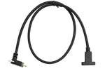 USB 3.1 Gen 2 Kabel 60 cm Typ C Stecker zu Buchse Doppel Schraube Up Down Angled Winkel | System-S