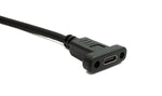 USB 3.1 Gen 2 Kabel 60 cm Typ C Stecker zu Buchse Doppel Schraube Up Down Angled Winkel | System-S