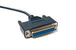 USB 2.0 Kabel 120 cm Typ A  Stecker zu D Sub 25 Pin Buchse IEEE 1248 in Blau | System-S
