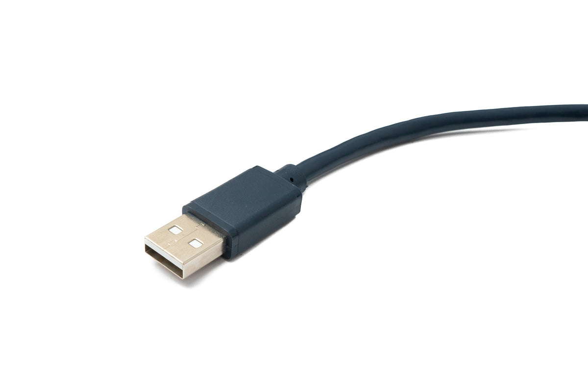 USB 2.0 Kabel 120 cm Typ A  Stecker zu D Sub 25 Pin Buchse IEEE 1248 in Blau | System-S