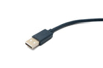 USB 2.0 Kabel 120 cm Typ A  Stecker zu D Sub 25 Pin Buchse IEEE 1248 in Blau | System-S