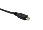 USB 3.1 Kabel 100 cm Typ C Stecker zu Buchse Panel Mount 5 Gbit/s in Schwarz | System-S