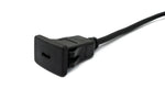 USB 3.1 Kabel 100 cm Typ C Stecker zu Buchse Panel Mount 5 Gbit/s in Schwarz | System-S