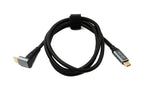 USB 3.1 Gen 2 Typ C Kabel 100 cm Stecker zu Stecker 10 Gbit/s 100W Winkel | System-S