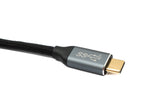 USB 3.1 Gen 2 Typ C Kabel 100 cm Stecker zu Stecker 10 Gbit/s 100W Winkel | System-S