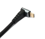 USB 3.1 Gen 2 Typ C Kabel 100 cm Stecker zu Stecker 10 Gbit/s 100W Winkel | System-S