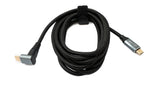 USB 3.1 Gen 2 Typ C Kabel 2 m Stecker zu Stecker 10 Gbit/s 100W Winkel | System-S