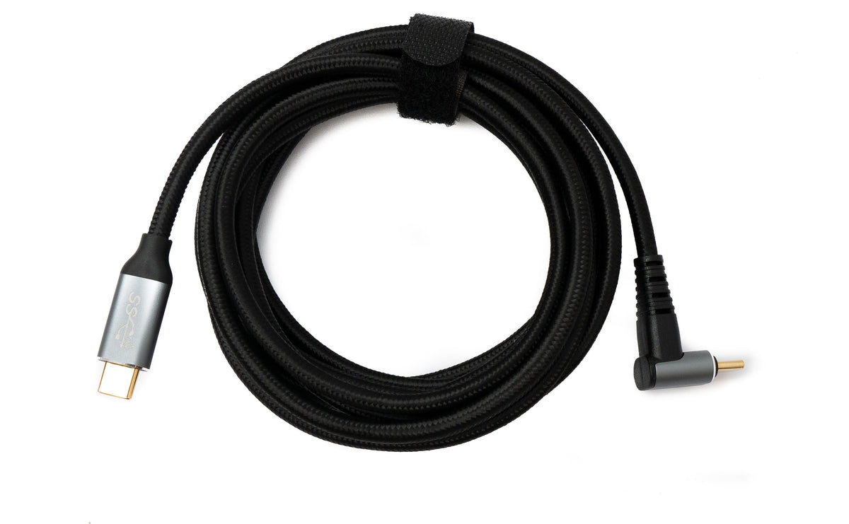 USB 3.1 Gen 2 Typ C Kabel 3 m Stecker zu Stecker 10 Gbit/s 100W Winkel | System-S