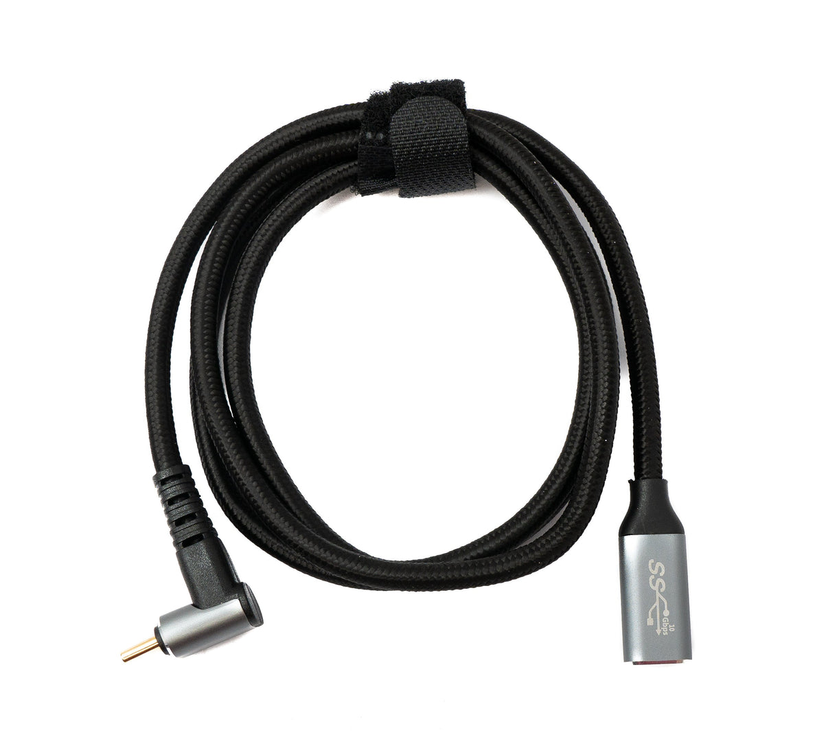 USB 3.1 Gen 2 Typ C Kabel 100 cm Stecker zu Buchse 10 Gbit/s 100W Winkel | System-S