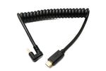 USB 3.1 Typ C Kabel 80 cm Stecker zu Stecker 5 Gbit/s Spirale U Turn 180° Winkel | System-S