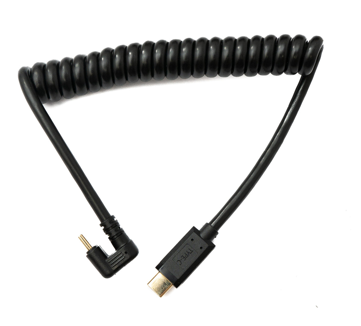 USB 3.1 Typ C Kabel 80 cm Stecker zu Stecker 5 Gbit/s Spirale U Turn 180° Winkel | System-S