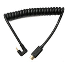 USB 3.1 Typ C Kabel 80 cm Stecker zu Stecker 5 Gbit/s Spirale U Turn 180° Winkel | System-S