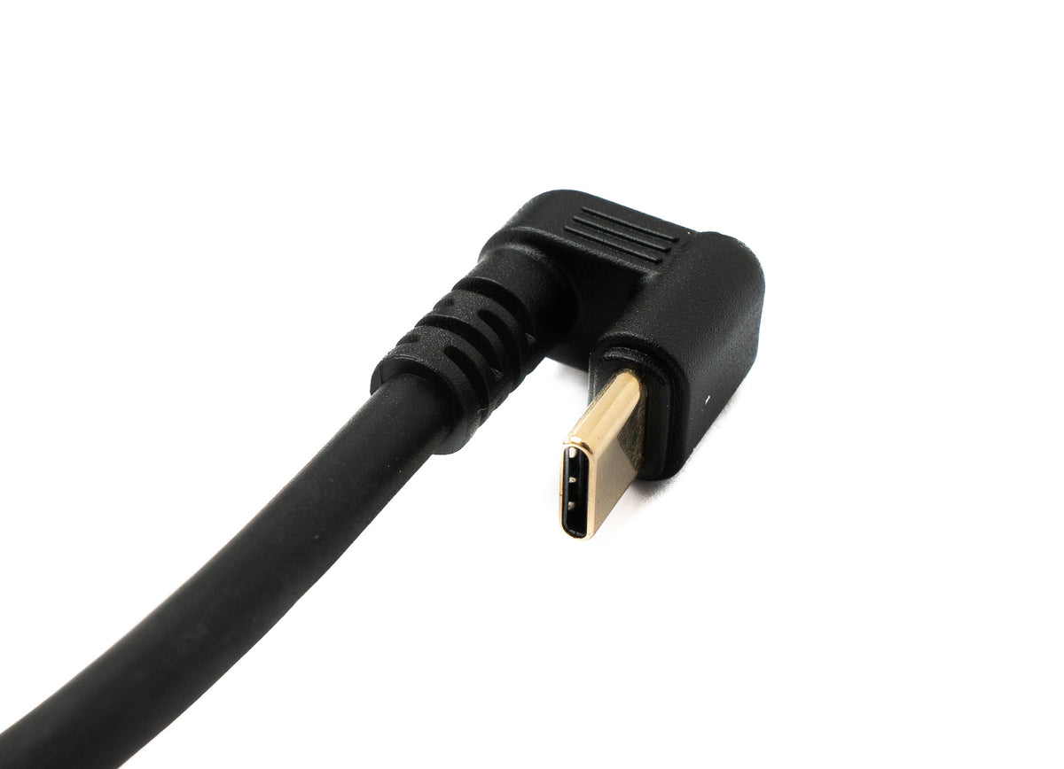 USB 3.1 Typ C Kabel 80 cm Stecker zu Stecker 5 Gbit/s Spirale U Turn 180° Winkel | System-S