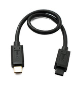 USB 3.1 Gen 2 Typ C Kabel 30 cm Stecker zu Stecker 10 Gbit/s 100W Kratz Schutz Winkel | System-S