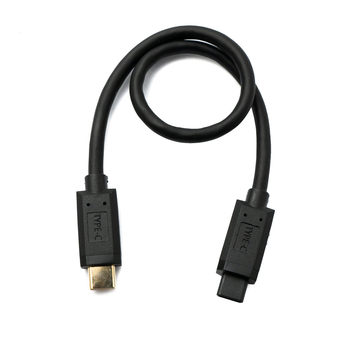 USB 3.1 Gen 2 Typ C Kabel 30 cm Stecker zu Stecker 10 Gbit/s 100W Kratz Schutz Winkel | System-S