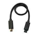 USB 3.1 Gen 2 Typ C Kabel 30 cm Stecker zu Stecker 10 Gbit/s 100W Kratz Schutz Winkel | System-S