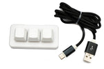 PCsensor USB HID Keypad 3 Tasten programmierbar mechanisch RGB LED PC Hotkeys Weiß für osu!