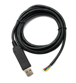 PCsensor USB 2.0 Kabel 2 m Typ A zu 4 Pin Pigtail Draht in Schwarz