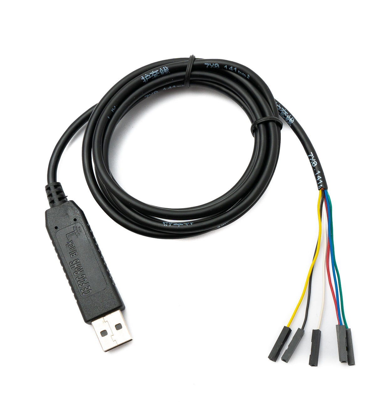 PCsensor USB 2.0 Kabel 150 cm Typ A zu 6 TTL DuPont Jumper Buchse CH340 Chip 3.3V / 5V
