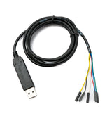 PCsensor USB 2.0 Kabel 150 cm Typ A zu 6 TTL DuPont Jumper Buchse CH340 Chip 3.3V / 5V